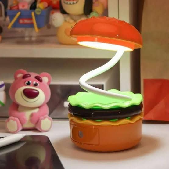 cosmetic hamburger led table lamp for kids ๐๐ก | rechargeable study light with built in sharpener | cute portable desk lamp & birthday return gift for students (hamburger design) cosmetic hamburger led table lamp for kids ๐๐ก | rechargeable study light with built in sharpener | cute portable desk lamp & birthday return gift for students (hamburger design)