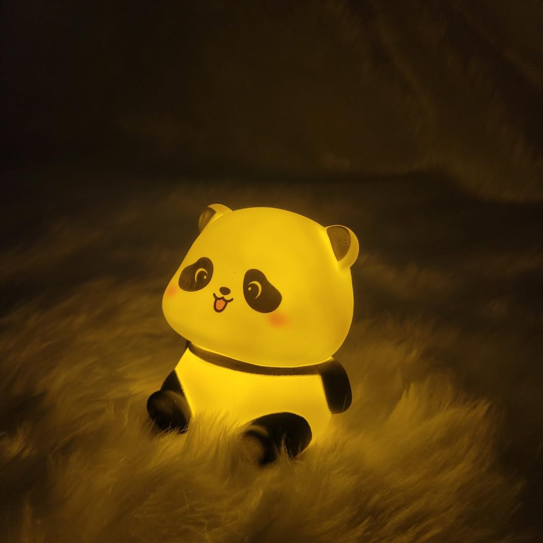 bloombec cute mini panda night light lamp | soft yellow led | adorable battery powered bedside lamp for kids, girls, boys & teens | perfect birthday, christmas & valentine gift bloombec cute mini panda night light lamp | soft yellow led | adorable battery powered bedside lamp for kids, girls, boys & teens | perfect birthday, christmas & valentine gift