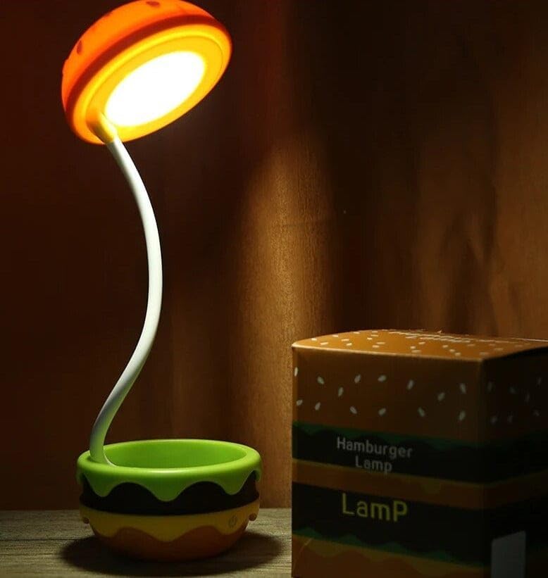 cosmetic hamburger led table lamp for kids ๐๐ก | rechargeable study light with built in sharpener | cute portable desk lamp & birthday return gift for students (hamburger design) cosmetic hamburger led table lamp for kids ๐๐ก | rechargeable study light with built in sharpener | cute portable desk lamp & birthday return gift for students (hamburger design)