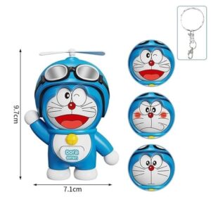 doraemon face changing 3d keychain 🐱 | car & bike keychain | cartoon lover gift for kids, teens & couples | rotating expression key holder