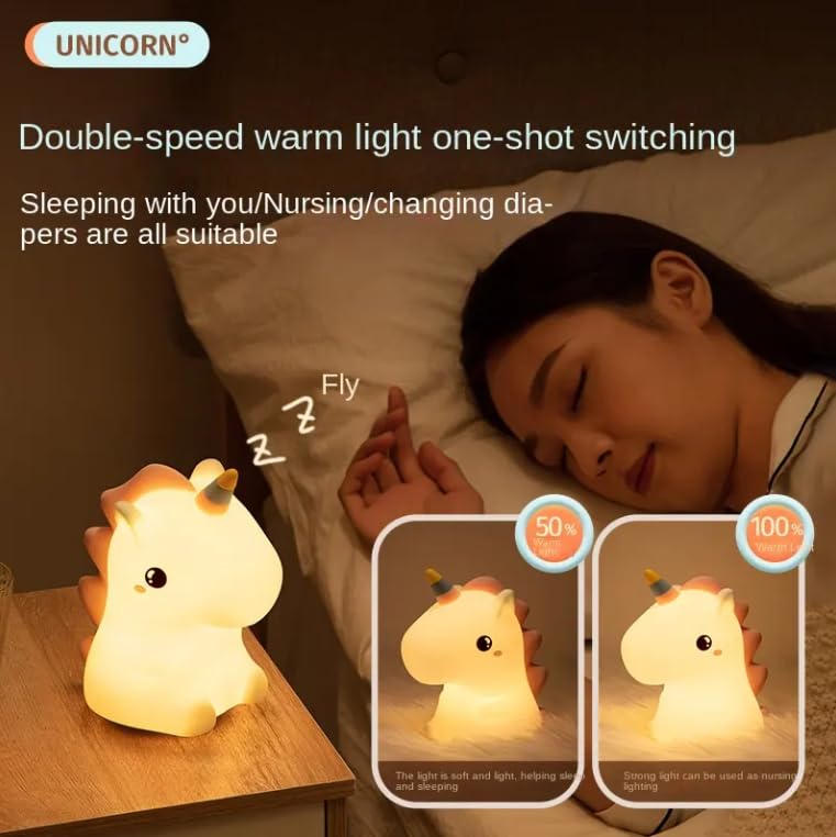 rechargeable baby unicorn silicone night lamp | touch sensor 7 color led light | cute nursery bedside lamp for kids, babies & toddlers ๐ฆ๐ก๐ rechargeable baby unicorn silicone night lamp | touch sensor 7 color led light | cute nursery bedside lamp for kids, babies & toddlers ๐ฆ๐ก๐