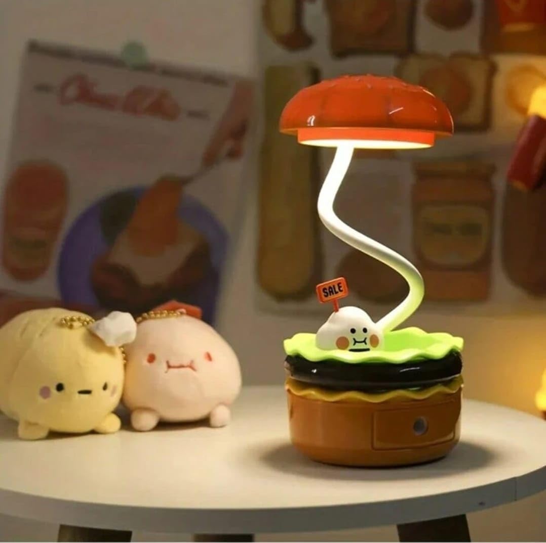 cosmetic hamburger led table lamp for kids ๐๐ก | rechargeable study light with built in sharpener | cute portable desk lamp & birthday return gift for students (hamburger design) cosmetic hamburger led table lamp for kids ๐๐ก | rechargeable study light with built in sharpener | cute portable desk lamp & birthday return gift for students (hamburger design)