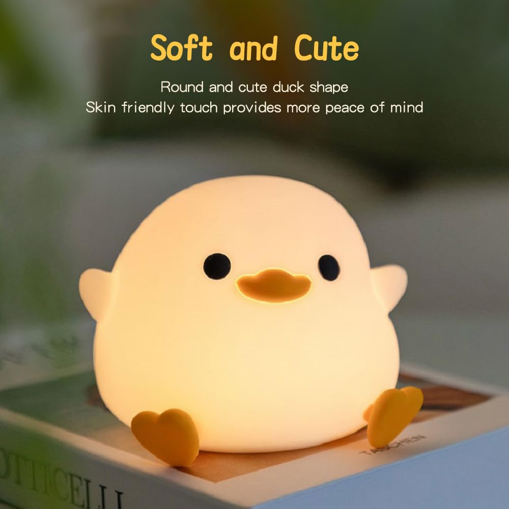 7 color changing silicone dodo duck lamp | rechargeable led night light | soft squeezable stress relief lamp for kids, nursery & baby bedroom decor ๐ฆ๐ก๐ 7 color changing silicone dodo duck lamp | rechargeable led night light | soft squeezable stress relief lamp for kids, nursery & baby bedroom decor ๐ฆ๐ก๐