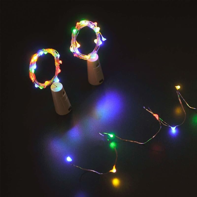 20 led 2 meter battery operated copper wire bottle cork lights | multicolor decorative string lights for home, festival, birthday & anniversary ๐๐ก๐ 20 led 2 meter battery operated copper wire bottle cork lights | multicolor decorative string lights for home, festival, birthday & anniversary ๐๐ก๐