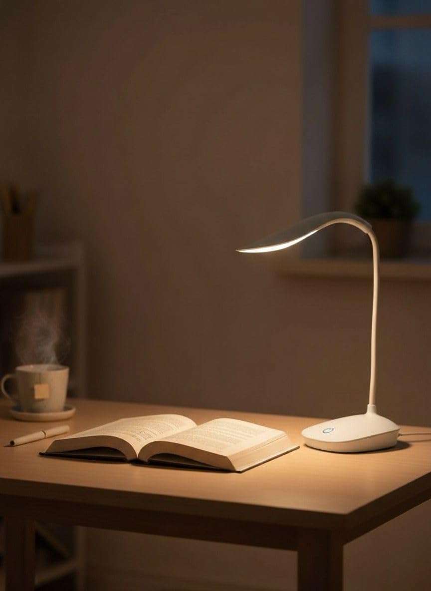 advanced dimmable led desk lamp ๐ก๐ | 3 in 1 study light with pen holder & phone stand | flexible 360ยฐ swan neck table lamp for students, kids, bedroom, office (random color, pack of 1) advanced dimmable led desk lamp ๐ก๐ | 3 in 1 study light with pen holder & phone stand | flexible 360ยฐ swan neck table lamp for students, kids, bedroom, office (random color, pack of 1)