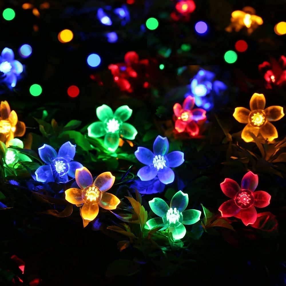silicone flower 14 led fairy string lights 🌸✨ | 5.6 meter multicolor decorative led lights for indoor & outdoor festivals, weddings, parties & home décor | corded electric silicone flower 14 led fairy string lights 🌸✨ | 5.6 meter multicolor decorative led lights for indoor & outdoor festivals, weddings, parties & home décor | corded electric