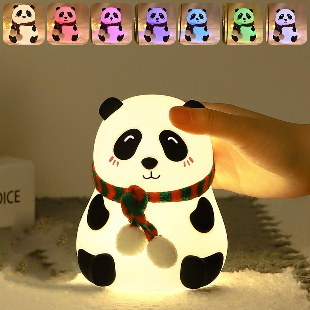 panda night lamp โ close eyes | soft silicone touch led light | rechargeable bedside lamp for kids | cute panda gift for boys & girls ๐ผ๐ก๐ panda night lamp โ close eyes | soft silicone touch led light | rechargeable bedside lamp for kids | cute panda gift for boys & girls ๐ผ๐ก๐