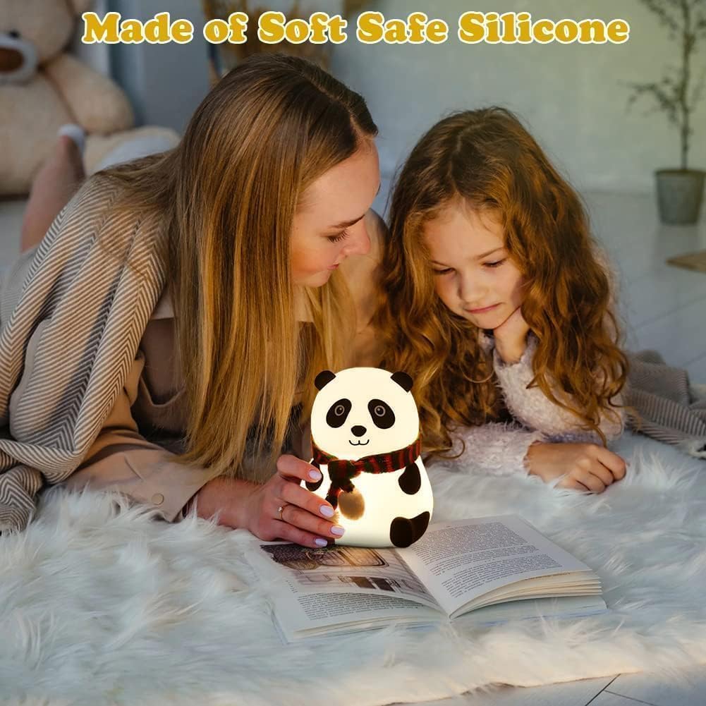 panda night lamp โ close eyes | soft silicone touch led light | rechargeable bedside lamp for kids | cute panda gift for boys & girls ๐ผ๐ก๐ panda night lamp โ close eyes | soft silicone touch led light | rechargeable bedside lamp for kids | cute panda gift for boys & girls ๐ผ๐ก๐