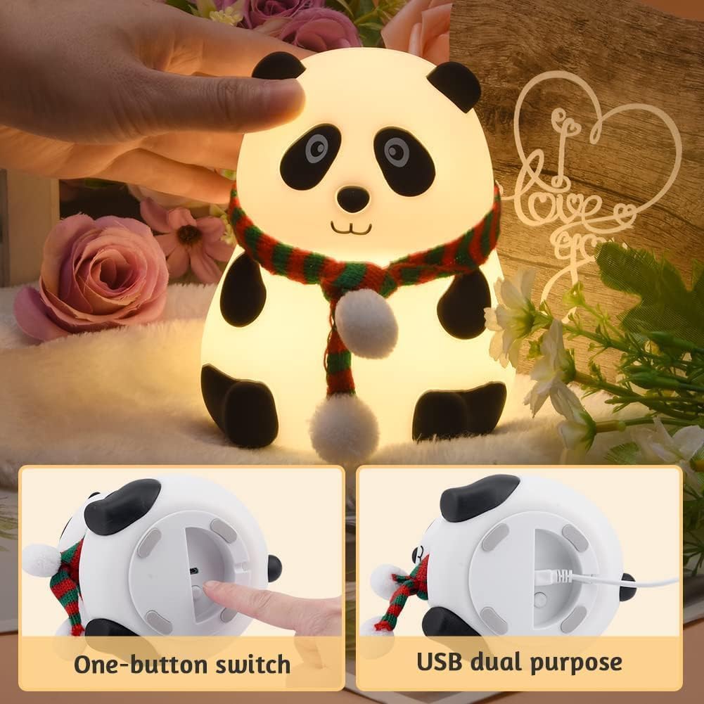 panda night lamp โ close eyes | soft silicone touch led light | rechargeable bedside lamp for kids | cute panda gift for boys & girls ๐ผ๐ก๐ panda night lamp โ close eyes | soft silicone touch led light | rechargeable bedside lamp for kids | cute panda gift for boys & girls ๐ผ๐ก๐