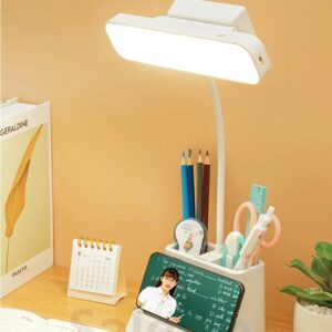 rechargeable 3 color led desk lamp for students 💡📚 | touch control study table lamp with mobile holder & pen holder | 2000mah battery, dimmable light, flexible gooseneck | perfect for home, office & study room