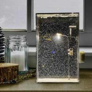 snowfall lamp βοΈ diy snow scenery night light | snowflake design | handmade christmas winter decor | battery powered snow globe lamp for kids & home decoration | diy kit included