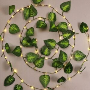 7 feet enchanting money plant home décor string light | 30 led warm white vine garland | battery powered copper lights for indoor & outdoor 🌿💡✨