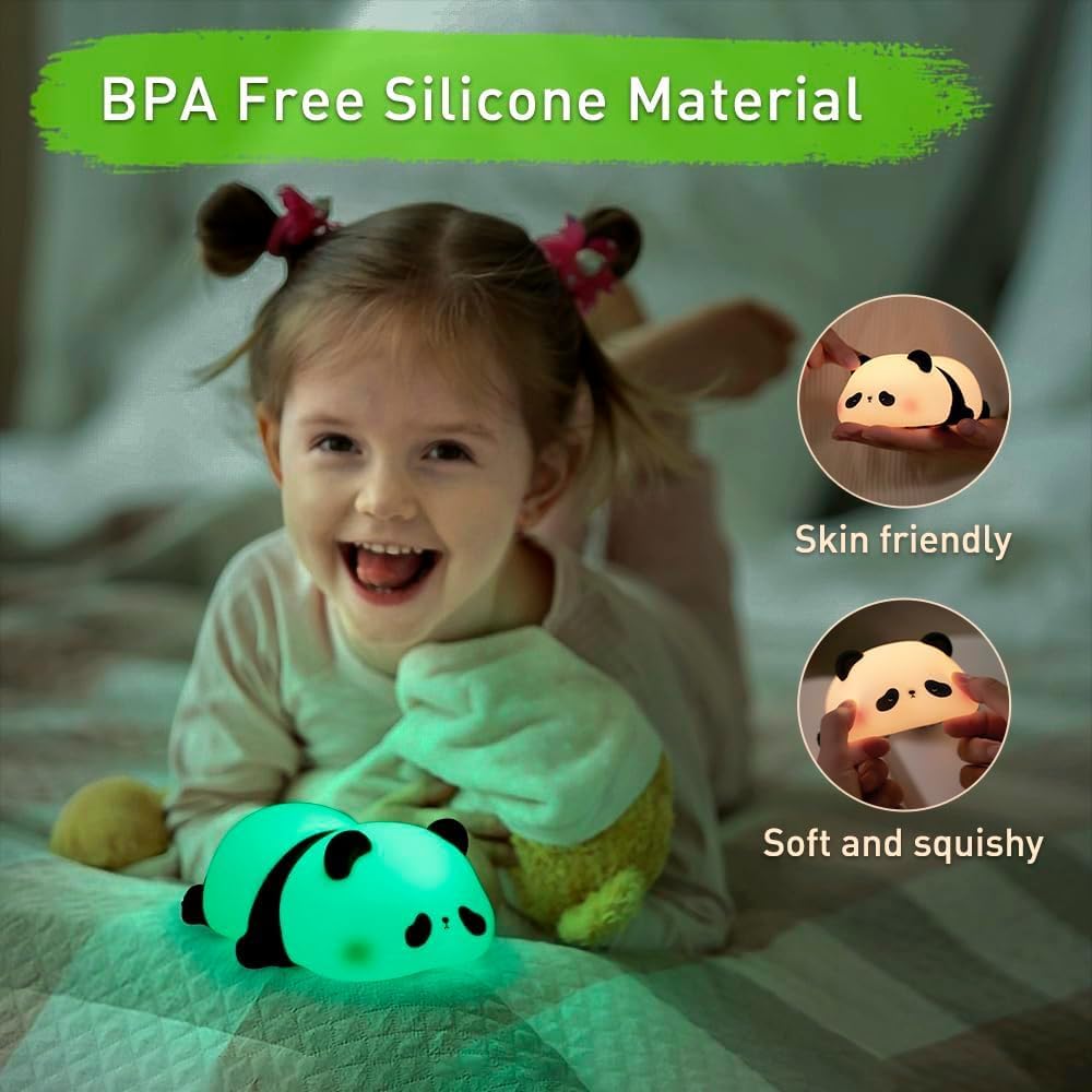 sleeping lazy panda night light for kids | cute touch led silicone nursery lamp | rechargeable bedside lamp for baby room, breastfeeding & bedroom decor | perfect gift for boys & girls ๐ผ๐ก๐ค sleeping lazy panda night light for kids | cute touch led silicone nursery lamp | rechargeable bedside lamp for baby room, breastfeeding & bedroom decor | perfect gift for boys & girls ๐ผ๐ก๐ค