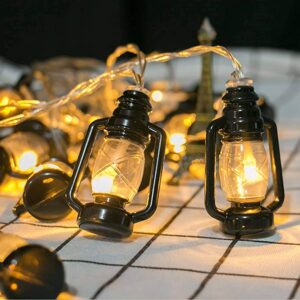 14 led 3 meter black lantern led string light | fairy rice lights for indoor & outdoor decoration | warm white plug in festival & party lighting 🏮💡✨