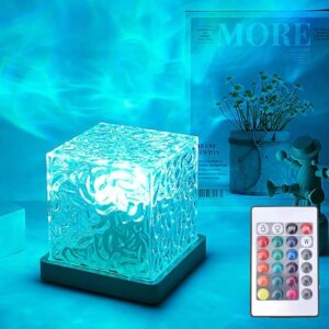 ocean wave projector light ๐โจ | 3d water wave led night lamp | 16 mode ambient crystal projection light | romantic bedside lamp for bedroom & home dรฉcor