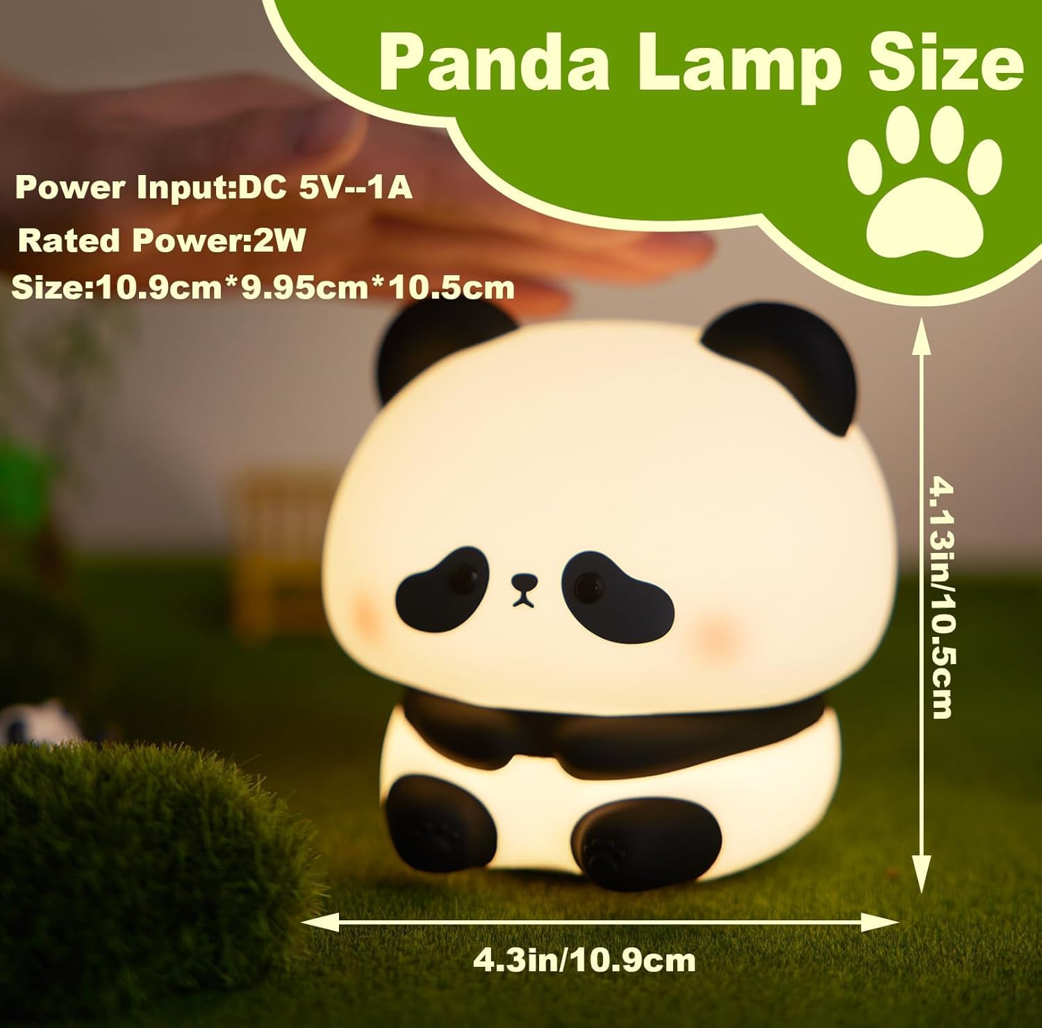 sitting panda silicone night lamp ๐ผ๐ก | 7 color changing led | soft bpa free silicone | rechargeable cute bedside night light for kids bedroom, nursery & study desk โจ sitting panda silicone night lamp ๐ผ๐ก | 7 color changing led | soft bpa free silicone | rechargeable cute bedside night light for kids bedroom, nursery & study desk โจ
