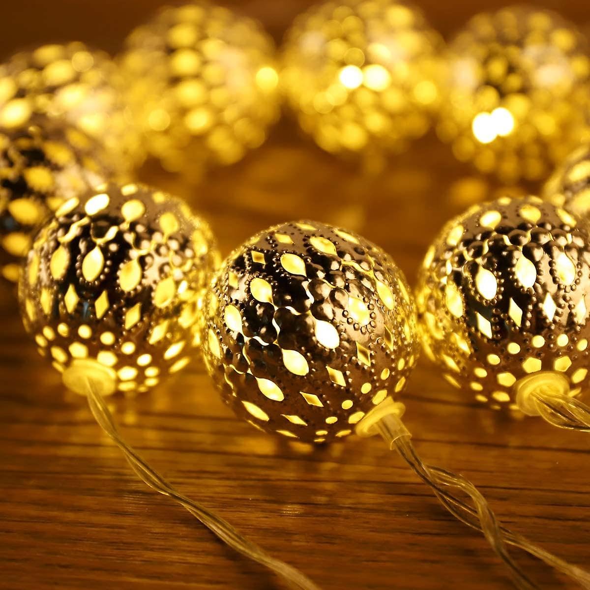 14led 3m diwali decoration metal ball light ๐ | moroccan ball string led light for home, room, balcony & party dรฉcor โ warm white 14led 3m diwali decoration metal ball light ๐ | moroccan ball string led light for home, room, balcony & party dรฉcor โ warm white