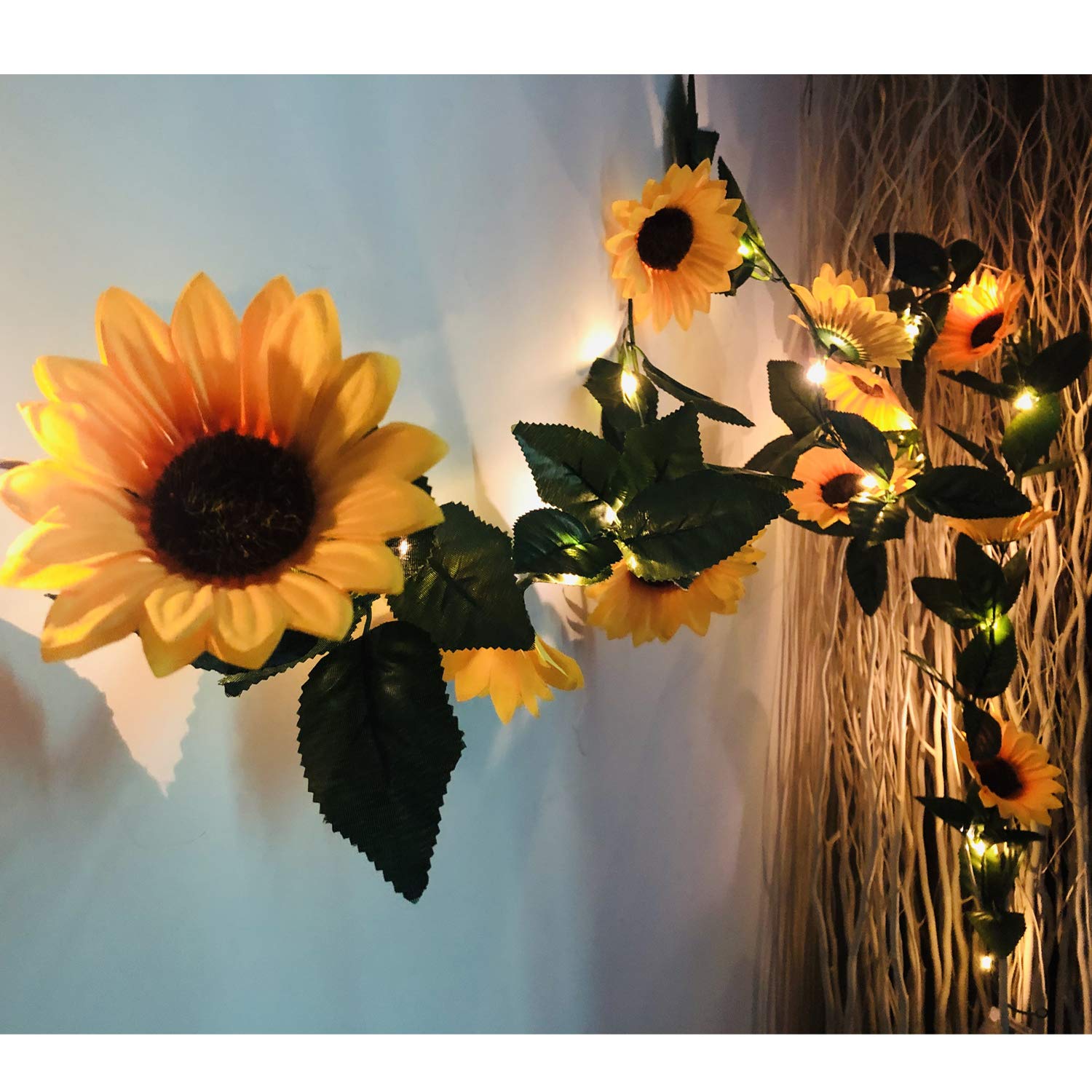 15m sunflower fairy lights ✨ | warm white led glow with 4 big + 9 small sunflowers & grass 🌻💡 | aesthetic diwali, balcony & room décor 15m sunflower fairy lights ✨ | warm white led glow with 4 big + 9 small sunflowers & grass 🌻💡 | aesthetic diwali, balcony & room décor