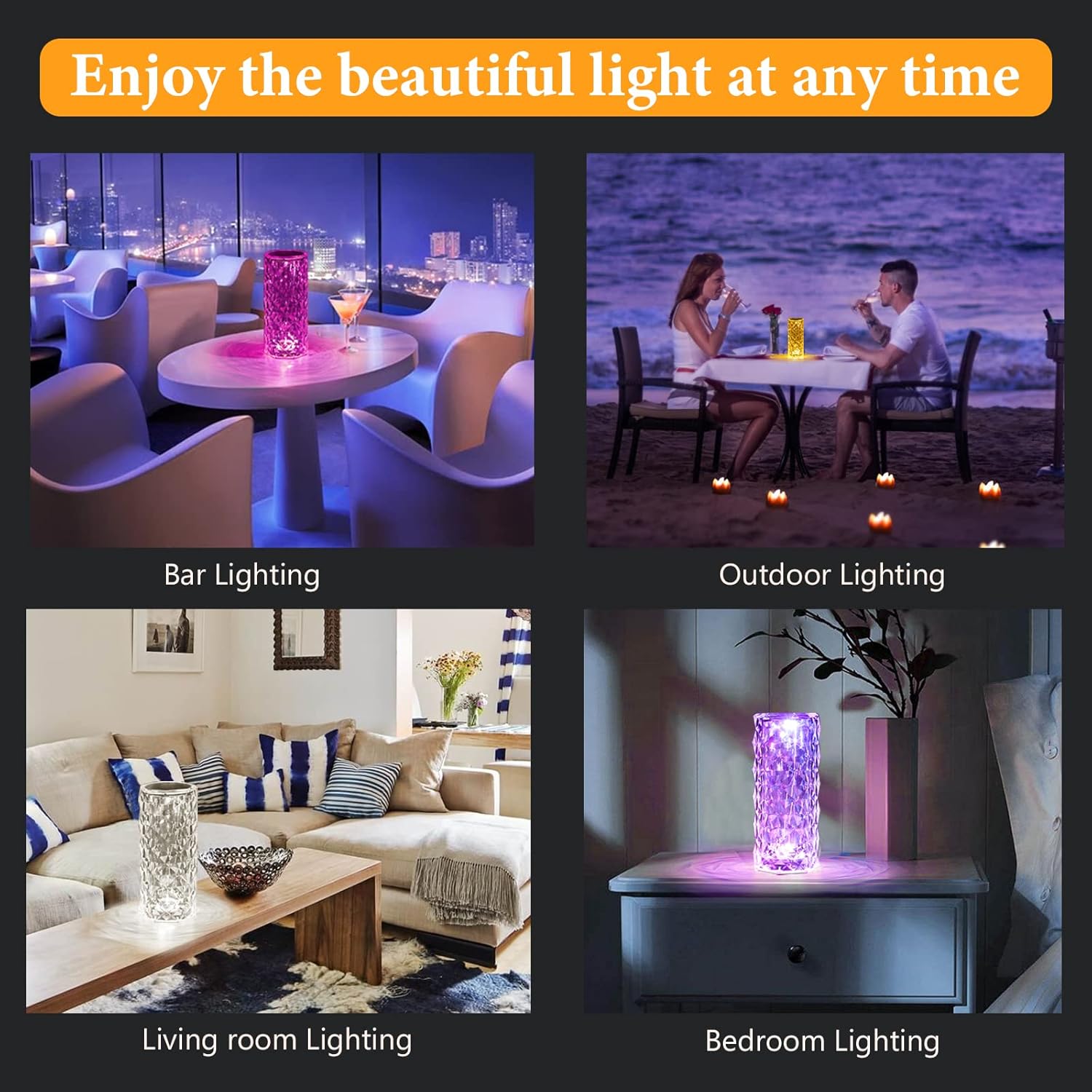 16 color rose diamond touch lamp ๐๐โจ | usb rechargeable crystal table lamp with remote | touch sensor led night light for bedroom, living room & decor 16 color rose diamond touch lamp ๐๐โจ | usb rechargeable crystal table lamp with remote | touch sensor led night light for bedroom, living room & decor