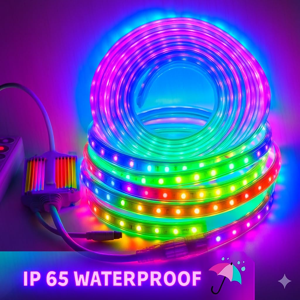 10 meter rope/pipe light 🌈 | multicolor led strip for home décor, diwali, festivals & party lighting | actual length 8m 10 meter rope/pipe light 🌈 | multicolor led strip for home décor, diwali, festivals & party lighting | actual length 8m
