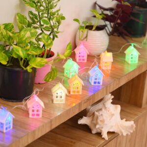 house 14 led multicolour string light | indoor & outdoor decorative led lighting | festival, party, birthday, anniversary & wedding decoration 🌈💡✨