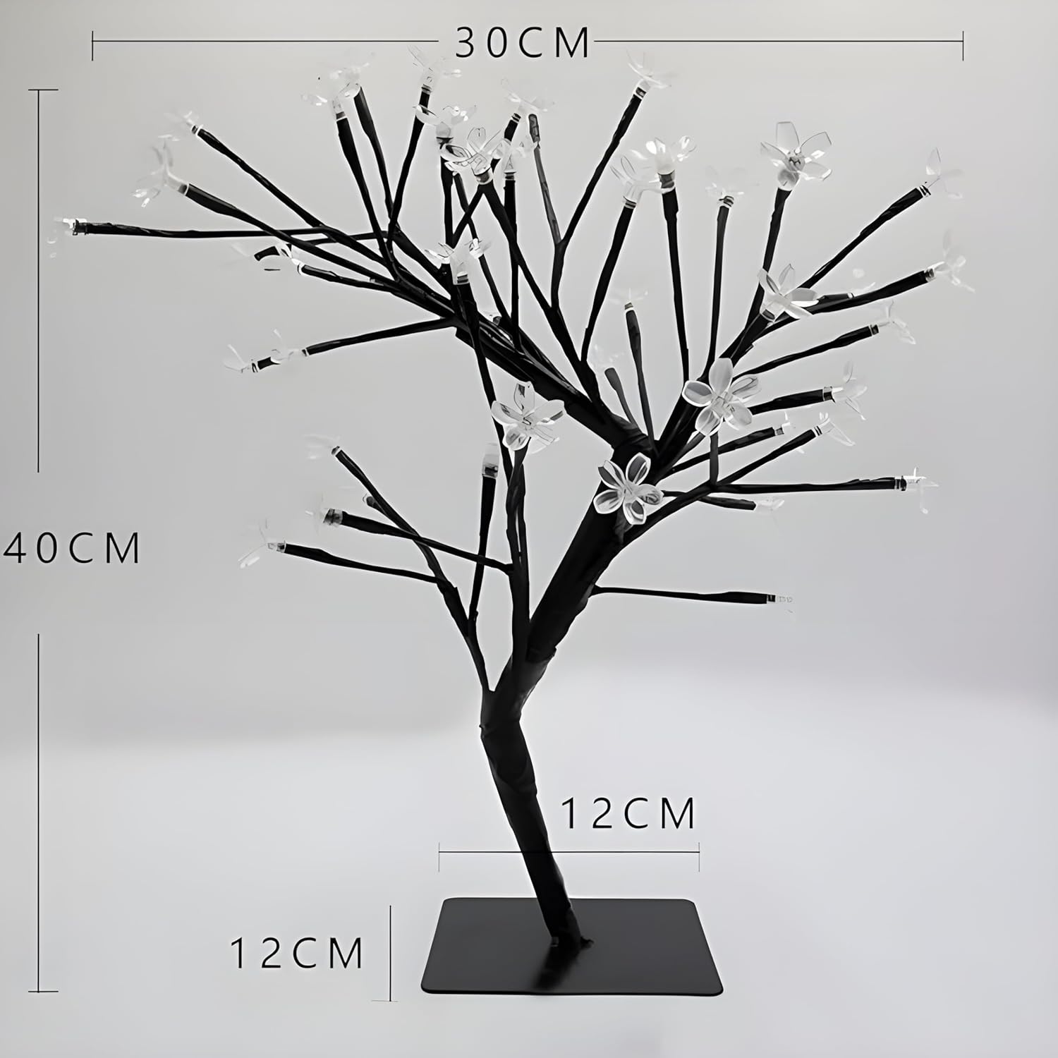 silicone cherry blossom led twig tree lamp 🌸✨ | light up flower bonsai decoration | waterproof table lamp for bedroom, living room & christmas décor silicone cherry blossom led twig tree lamp 🌸✨ | light up flower bonsai decoration | waterproof table lamp for bedroom, living room & christmas décor