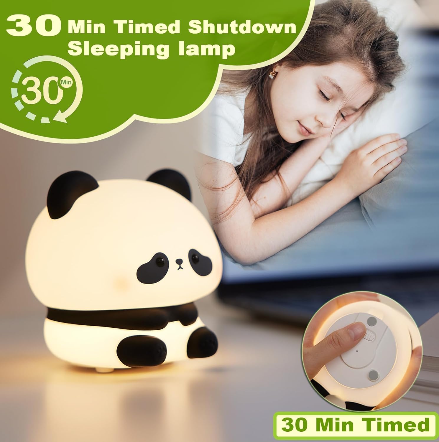 sitting panda silicone night lamp ๐ผ๐ก | 7 color changing led | soft bpa free silicone | rechargeable cute bedside night light for kids bedroom, nursery & study desk โจ sitting panda silicone night lamp ๐ผ๐ก | 7 color changing led | soft bpa free silicone | rechargeable cute bedside night light for kids bedroom, nursery & study desk โจ