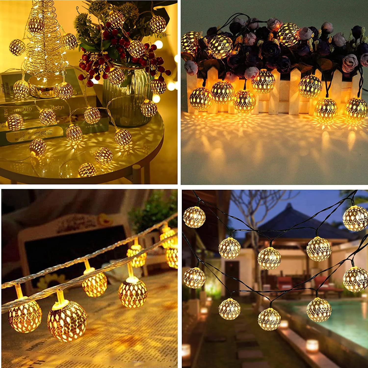 14led 3m diwali decoration metal ball light ๐ | moroccan ball string led light for home, room, balcony & party dรฉcor โ warm white 14led 3m diwali decoration metal ball light ๐ | moroccan ball string led light for home, room, balcony & party dรฉcor โ warm white
